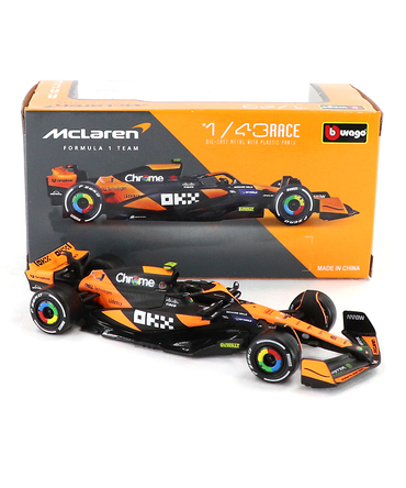 ブラゴ 1/43スケール マクラーレン F1 チーム MCL38 ランド・ノリス 2024年 マイアミGP 優勝 /24f1m