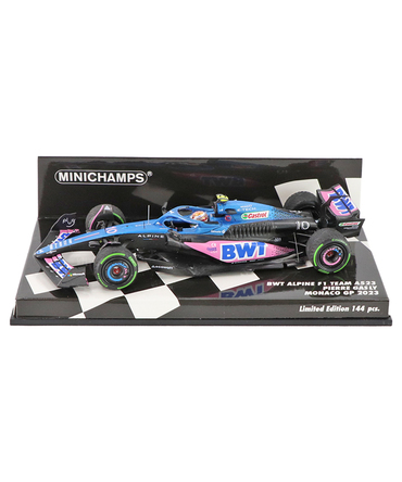 ミニチャンプス 1/43スケール BWT アルピーヌ F1 チーム A523 ピエール・ガスリー 2023年 モナコGP