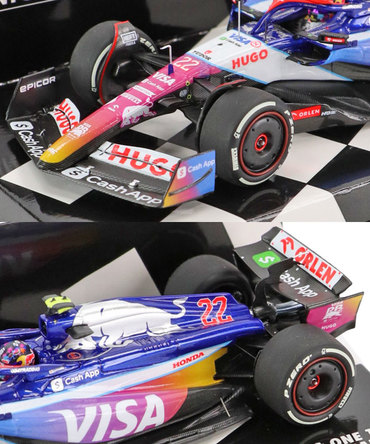 ミニチャンプス 1/43スケール VISA CASH APP RB F1 ホンダ VCARB 01 角田裕毅 2024年 マイアミGP /24f1m