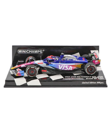 ミニチャンプス 1/43スケール VISA CASH APP RB F1 ホンダ VCARB 01 ダニエル・リカルド 2024年 マイアミGP /24f1m