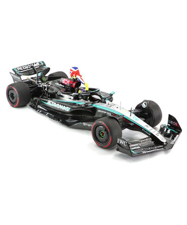 ミニチャンプス 1/18スケール メルセデス AMG ペトロナス F1 W15 E パフォーマンス ルイス・ハミルトン 2024年 イギリスGP 優勝 フラッグ付属 /24f1m