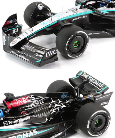 ミニチャンプス 1/18スケール メルセデス AMG ペトロナス F1 W15 E パフォーマンス ジョージ・ラッセル 2024年 オーストリアGP 優勝 /24f1m