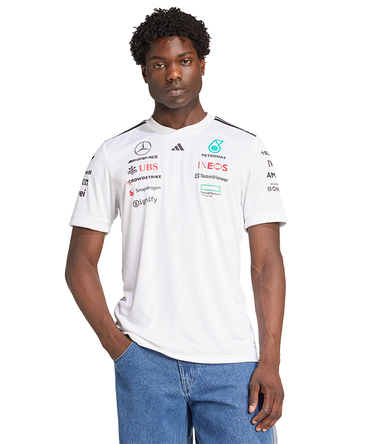 メルセデス AMG ペトロナス F1 チーム ドライバー Tシャツ ホワイト 2025 /アディダス/TM-W