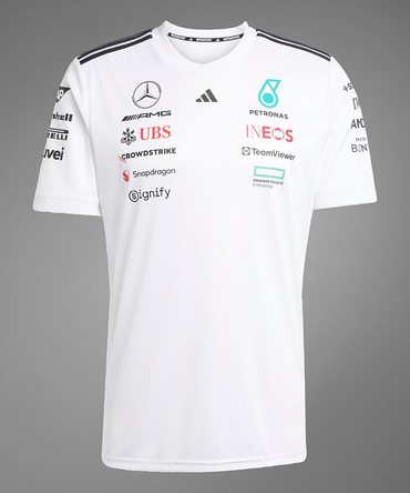 メルセデス AMG ペトロナス F1 チーム ドライバー Tシャツ ホワイト 2025 /アディダス/TM-W