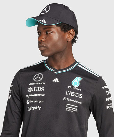 【オーセンティック】メルセデス AMG ペトロナス F1 チーム ドライバー ロングスリーブ Tシャツ ブラック 2025 /アディダス/TM-W