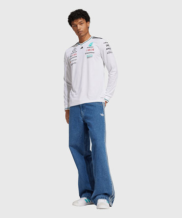 【オーセンティック】メルセデス AMG ペトロナス F1 チーム ドライバー ロングスリーブ Tシャツ ホワイト 2025 /アディダス/TM-W