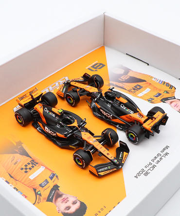 ブラゴ 1/43スケール マクラーレン F1 チーム MCL38 #4 ノリス #81 ピアストリ 2024年 マイアミGP 2台セット  /ARB/24f1m