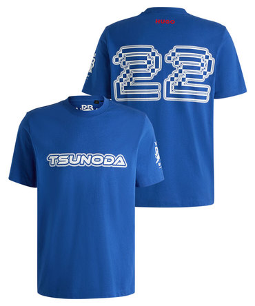 VISA CASH APP RB F1 チーム 角田裕毅 NO.22 Tシャツ ブルー 2025