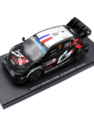 TGR別注 1/18スケール トヨタ GR ヤリス ラリー1 ハイブリッド TOYOTA GAZOO Racing WRT 17号車 セバスチャン・オジエ / ヴァンサン・ロンデ 2024年 WRC モンテカルロ ラリー  /TGR_WRC