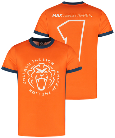マックス・フェルスタッペン Unleash The Lion スポーツ Tシャツ オレンジ