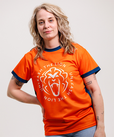 マックス・フェルスタッペン Unleash The Lion スポーツ Tシャツ オレンジ