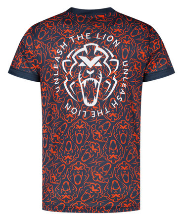 マックス・フェルスタッペン オレンジライオン スポーツTシャツ ネイビー