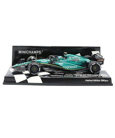 ミニチャンプス 1/43スケール アストンマーチン アラムコ F1 チーム AMR23 フェルナンド・アロンソ 2023年 カナダGP 2位入賞/23f1m