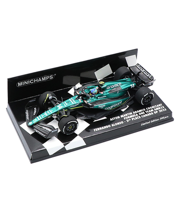 ミニチャンプス 1/43スケール アストンマーチン アラムコ F1 チーム AMR23 フェルナンド・アロンソ 2023年 カナダGP 2位入賞/23f1m