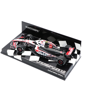 ミニチャンプス 1/43スケール マネーグラム ハース F1チーム VF-23  ニコ・ヒュルケンベルグ 2023年 オースティンGP/23f1m
