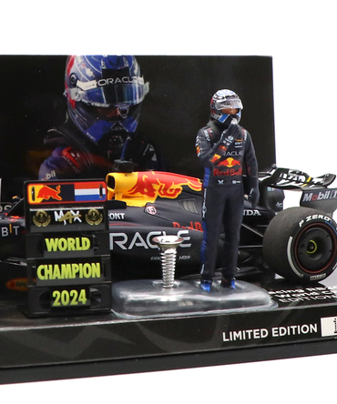 【購入数制限有/おひとり様1個まで】フェルスタッペン 別注 ミニチャンプス 1/43スケール オラクル レッドブル レーシング ホンダ RB20 マックス・フェルスタッペン 2024年 ラスベガスGP ワールドチャンピオン フィギュア＆チャンピオンボード付き /ARB
