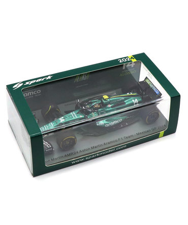 スパーク 1/43スケール アストンマーチン アラムコ F1 チーム AMR24 フェルナンド・アロンソ 2024年 メキシコGP F1 400戦レース 記念 /24f1m