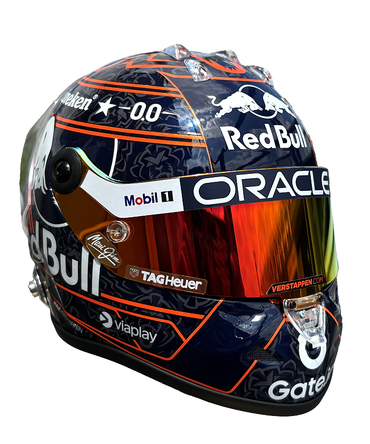 フェルスタッペン別注 シューベルト 1/2スケール マックス・フェルスタッペン 2025年 オレンジ ライオン ヘルメット レッドブル レーシング チーム/ARB