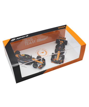 スパーク 1/43スケール マクラーレン F1 チーム MCL38 ノリス＆ピアストリ 2024年 コンストラクターチャンピオン セット /24f1m