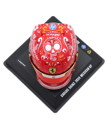 ルックスマート 1/5スケール カルロス・サインツ フェラーリ 2024年 メキシコGP ヘルメット 優勝