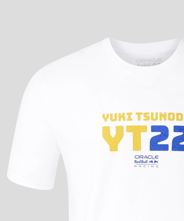 角田裕毅 オラクル レッドブル レーシング YT22 グラフィック Tシャツ ホワイト /FN-W/ARB 