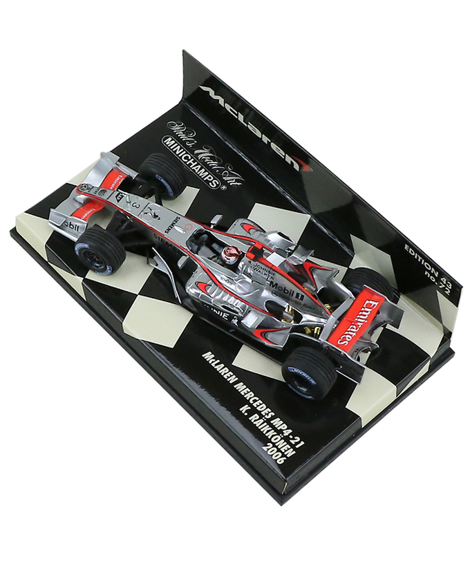 【海外並行品】ミニチャンプス 1/43スケール マクラーレン メルセデス MP4/21 キミ・ライコネン 2006拡大画像