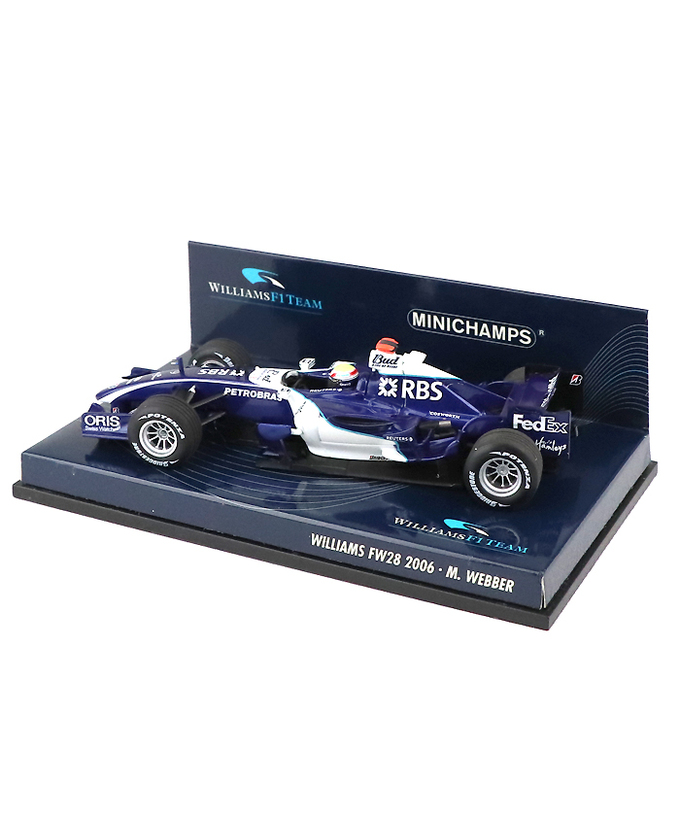 【海外並行品】ミニチャンプス 1/43スケール ウィリアムズ FW28 マーク・ウェバー 2006年拡大画像