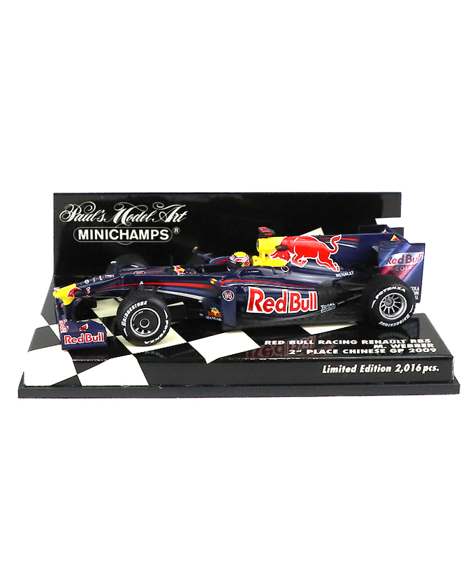 【海外並行品】ミニチャンプス 1/43スケール レッドブル レーシング ルノー RB5 マーク・ウェバー 2009年中国GP 2位表彰台 /ARB拡大画像