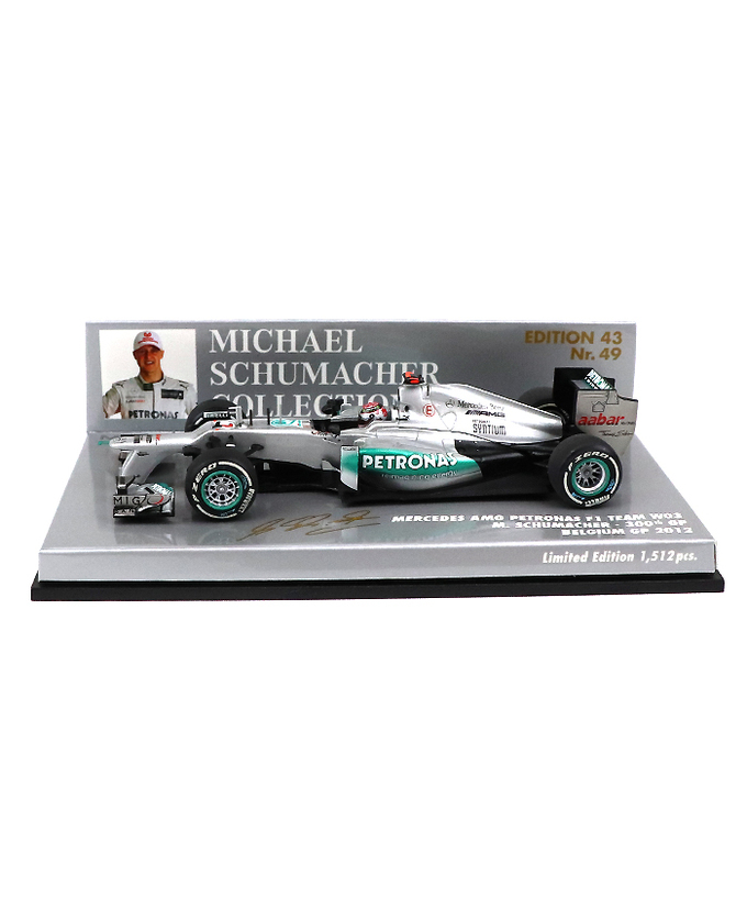 【海外並行品】ミニチャンプス 1/43スケール メルセデス AMG ペトロナス F１ チーム W03 ミハエル・シューマッハー 300thGP 2012年 ベルギーGP #49拡大画像