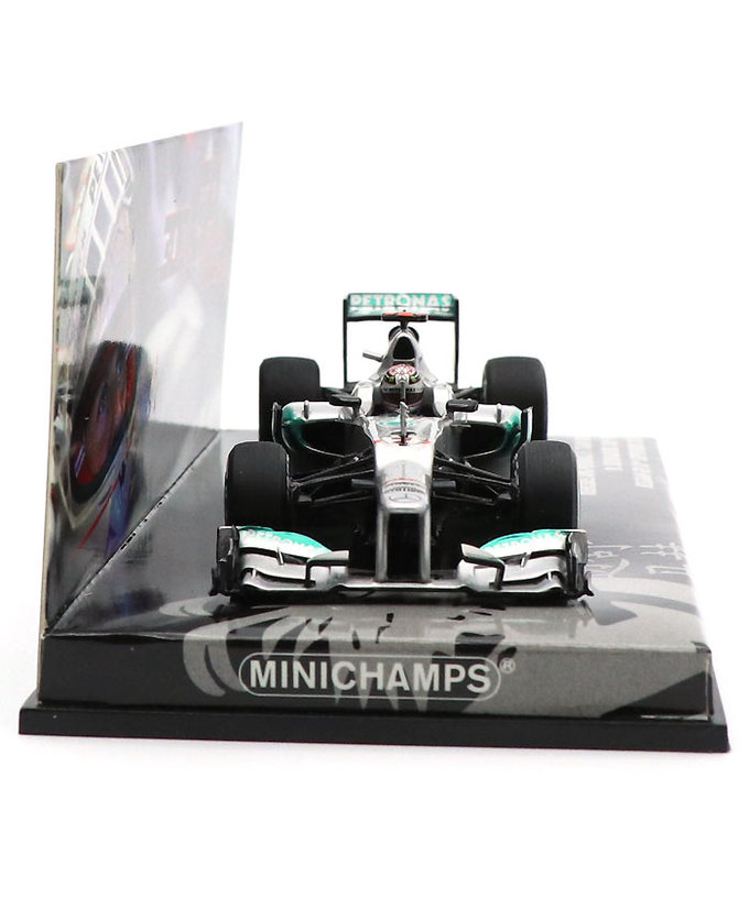 【海外並行品】シューマッハー別注 ミニチャンプス 1/43スケール メルセデス AMG ペトロナス W03 ミハエル・シューマッハー F1参戦300戦記念GP 2012年ベルギーGP拡大画像