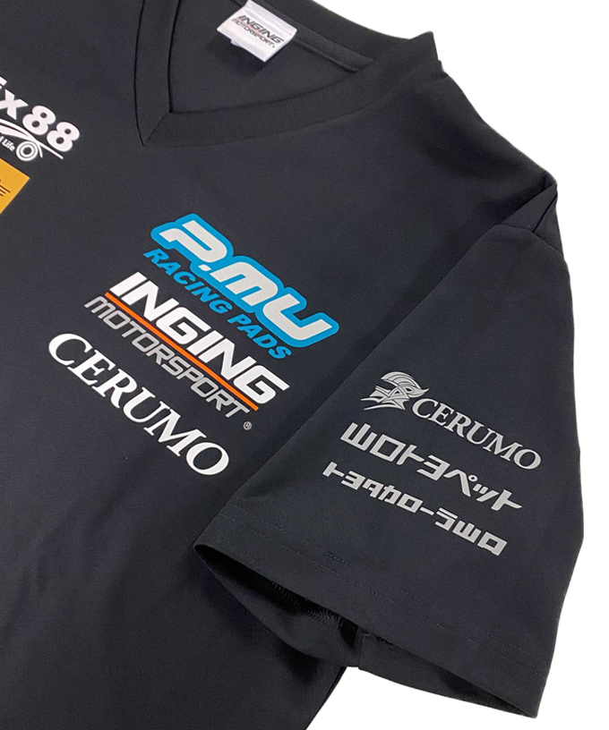 13 / INGING |Tシャツ・カットソー|インギング モータースポーツ チーム Tシャツ ブラック｜EURO SPORTS公式通販