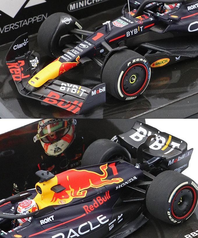 フェルスタッペン別注 ミニチャンプス 1/43スケール オラクル レッドブル レーシング ホンダ RB19 マックス・フェルスタッペン 2023年 バーレーンGP 優勝 /ARB/23f1m/msa拡大画像