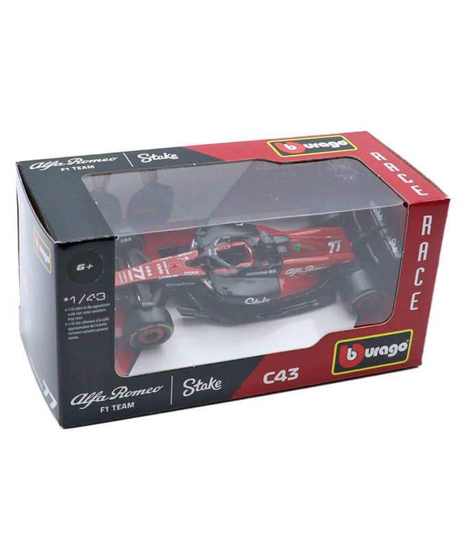 ブラゴ 1/43スケール アルファロメオ F1チーム C43 バルテリ・ボッタス 2023年/23f1m拡大画像