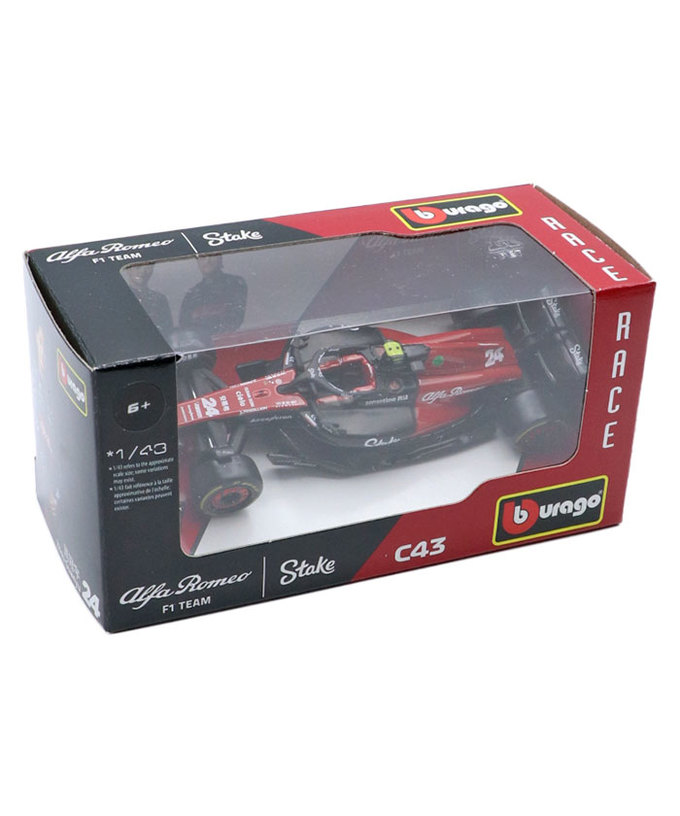 ブラゴ 1/43スケール アルファロメオ F1チーム C43 周 冠宇(ジョウ・グアンユー) 2023年/23f1m拡大画像