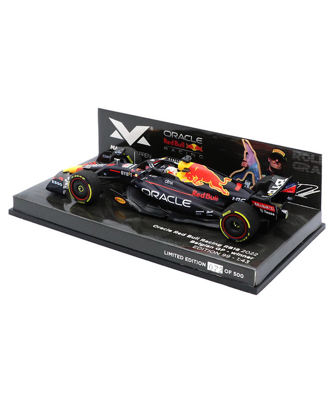 フェルスタッペン別注 ミニチャンプス 1/43スケール オラクル レッドブル レーシング RB18 マックス・フェルスタッペン 2022年 ベルギーGP 優勝 /ARB/msa拡大画像