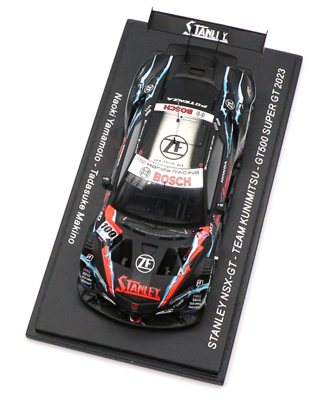 スパーク 1/43スケール スタンレー NSX-GT TEAM KUNIMITSU NO.100 山本尚貴 / 牧野任祐 GT500 スーパーGT 2023年拡大画像