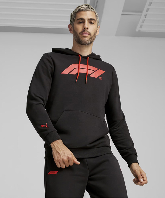 【50%オフセール】PUMA FORMULA 1 エッセンシャル ロゴ フーディー ブラック拡大画像