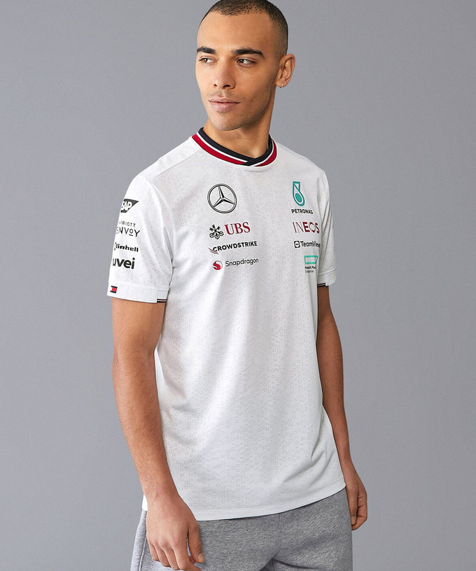 【50%オフセール】メルセデス AMG ペトロナス F1 チーム  ドライバー Tシャツ ホワイト 2024 /TM-W拡大画像