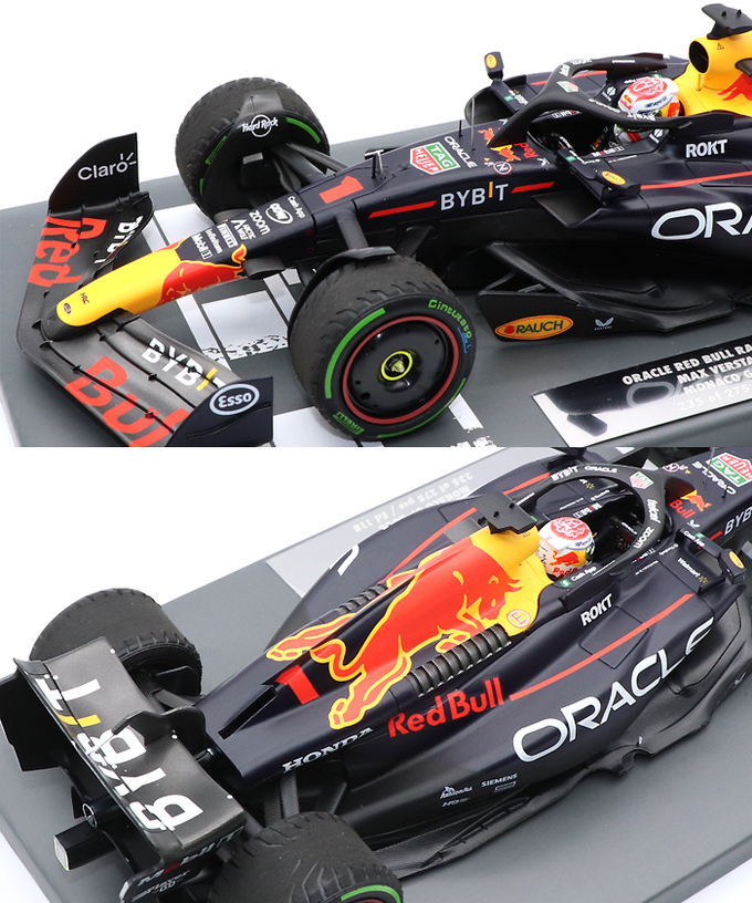 フェルスタッペン別注 ミニチャンプス 1/18スケール オラクル レッドブル レーシング ホンダ RB19 マックス・フェルスタッペン 2023年 モナコGP 優勝 /ARB/23f1m拡大画像