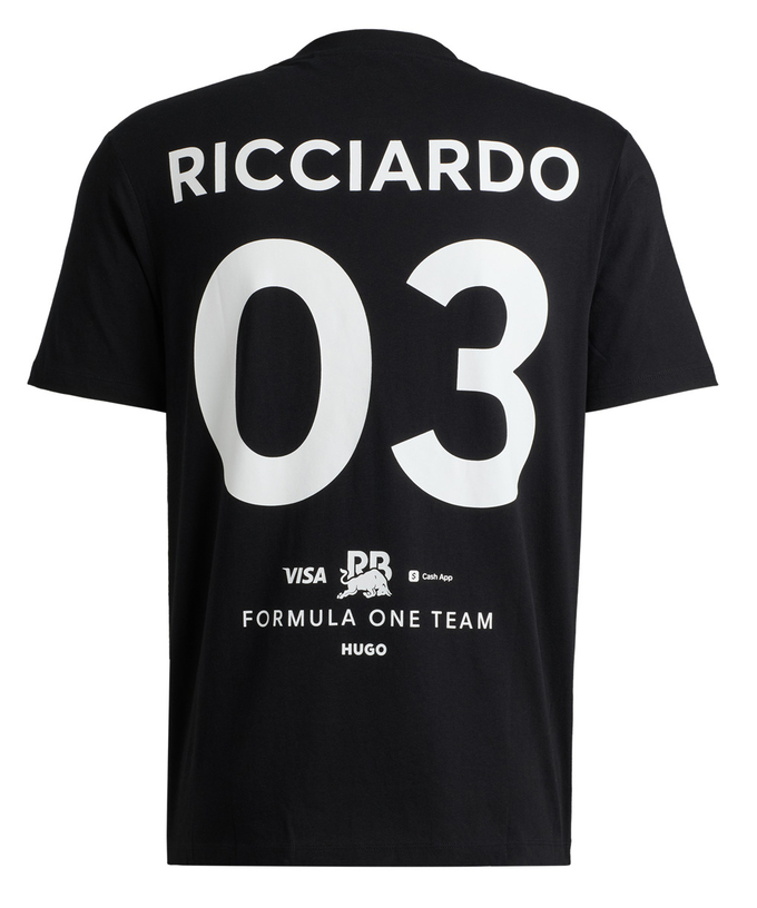 【60%オフセール】VISA CASH APP RB F1 チーム #03 ダニエル・リカルド Tシャツ 2024 ブラック拡大画像