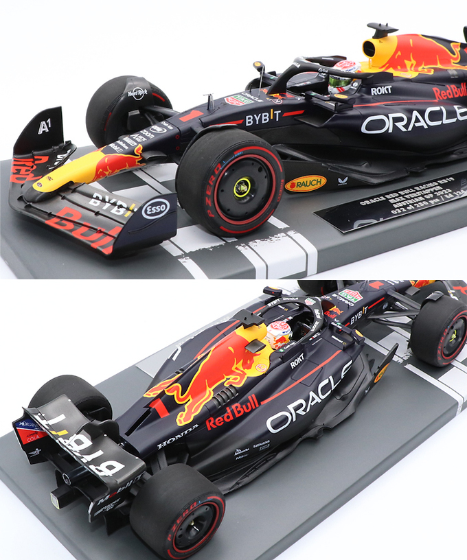 フェルスタッペン別注 ミニチャンプス 1/18スケール オラクル レッドブル レーシング ホンダ RB19 マックス・フェルスタッペン 2023年 オーストリアGP 優勝 /ARB/23f1m拡大画像