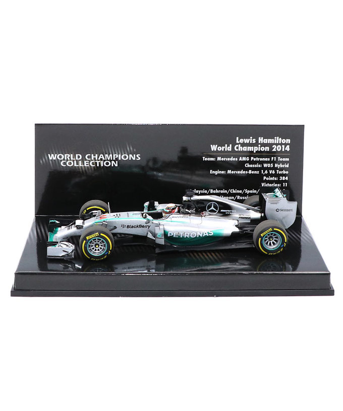 ミニチャンプス 1/43スケール メルセデス AMG ペトロナス F1 チーム W05 ハイブリッド ルイス・ハミルトン 2014年 ワールドチャンピオン拡大画像