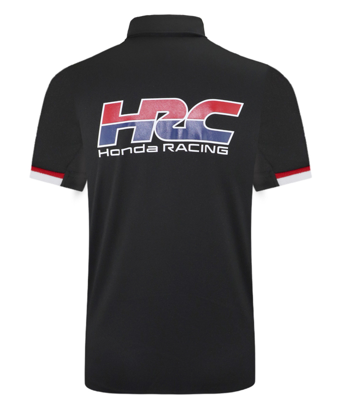 HRC Honda RACING ラグラン ポロシャツ Redline ブラック拡大画像