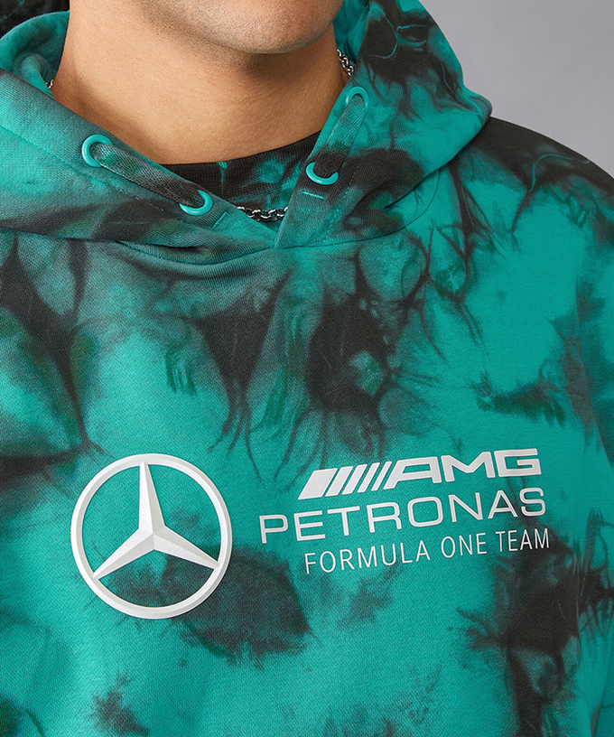 【30%オフセール】メルセデス AMG ペトロナス F1チーム FW タイダイ フーディー /FN-W拡大画像
