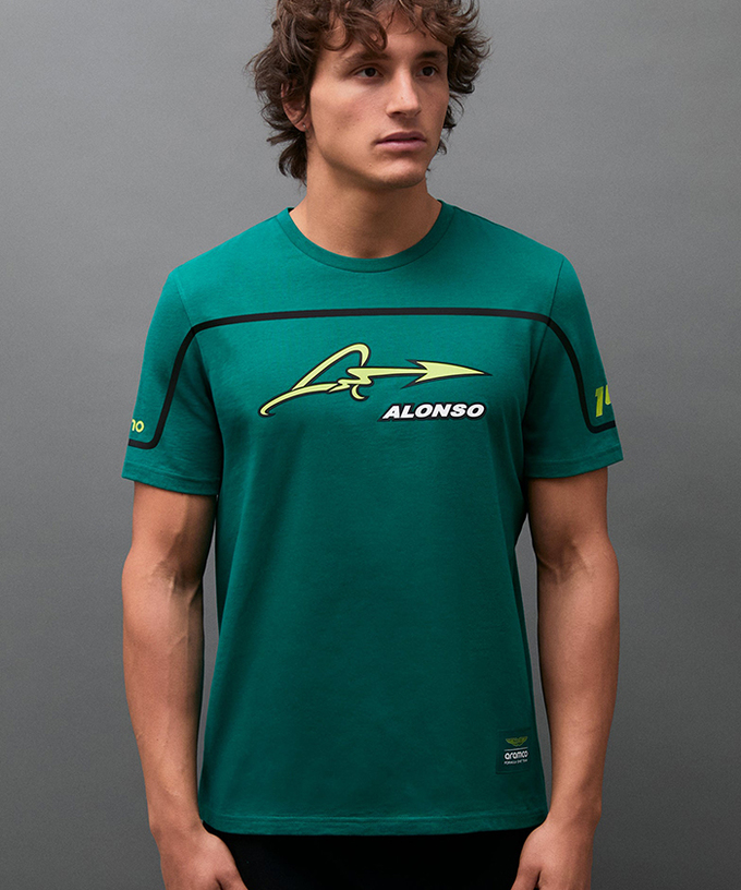 アストンマーチン アラムコ コグ二ザント F1 チーム フェルナンド・アロンソ KIMOA ライフスタイル ヒートバンド Tシャツ グリーン拡大画像