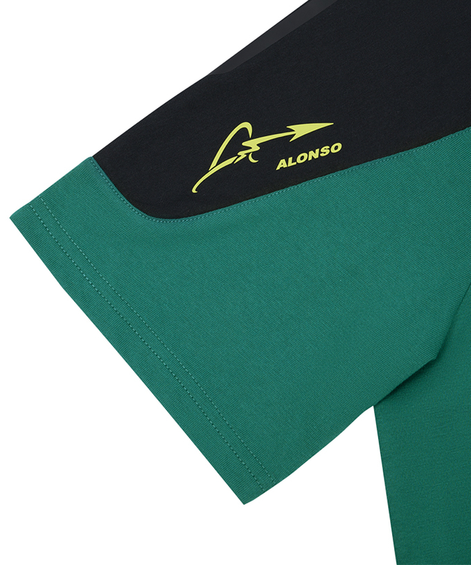 アストンマーチン アラムコ コグ二ザント F1 チーム フェルナンド・アロンソ KIMOA ライフスタイル カラーブロック Tシャツ拡大画像