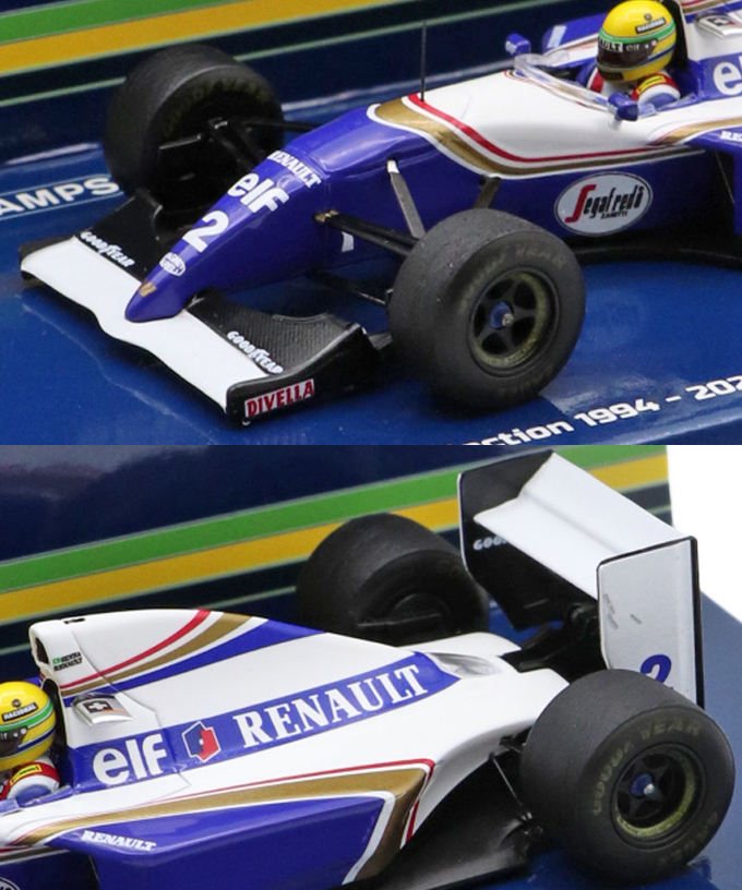 ミニチャンプス 1/43スケール ウィリアムズ ルノー FW16 アイルトン･セナ 1994 サンマリノGP ウェザリング仕様拡大画像