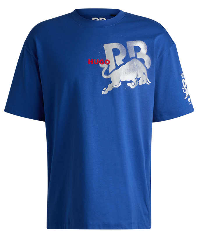 VISA CASH APP RB F1 チーム ライフスタイル コマーシャル グラフィックロゴ Tシャツ 2024 ブルー拡大画像