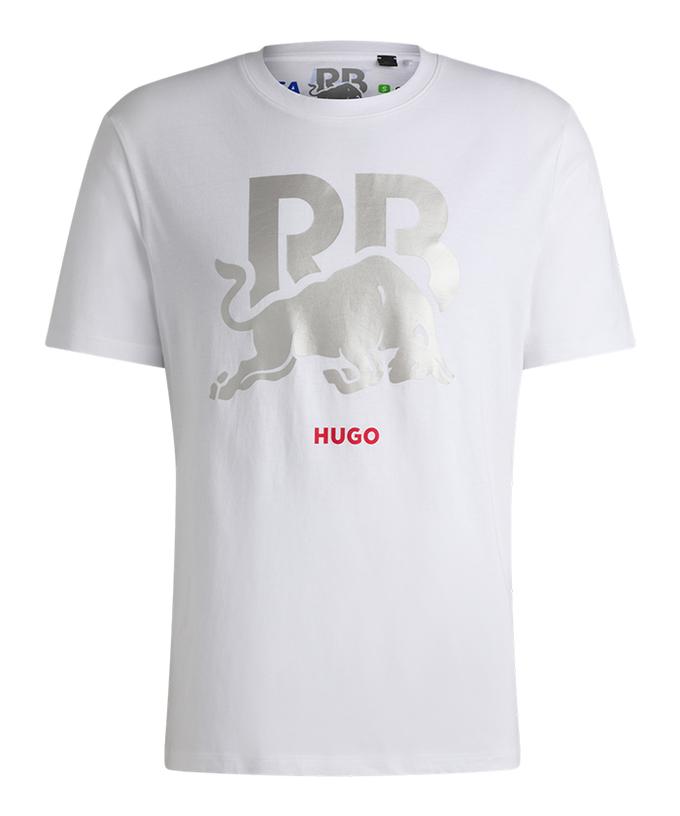 VISA CASH APP RB F1 チーム ライフスタイル コマーシャル ロゴ Tシャツ 2024 ホワイト拡大画像