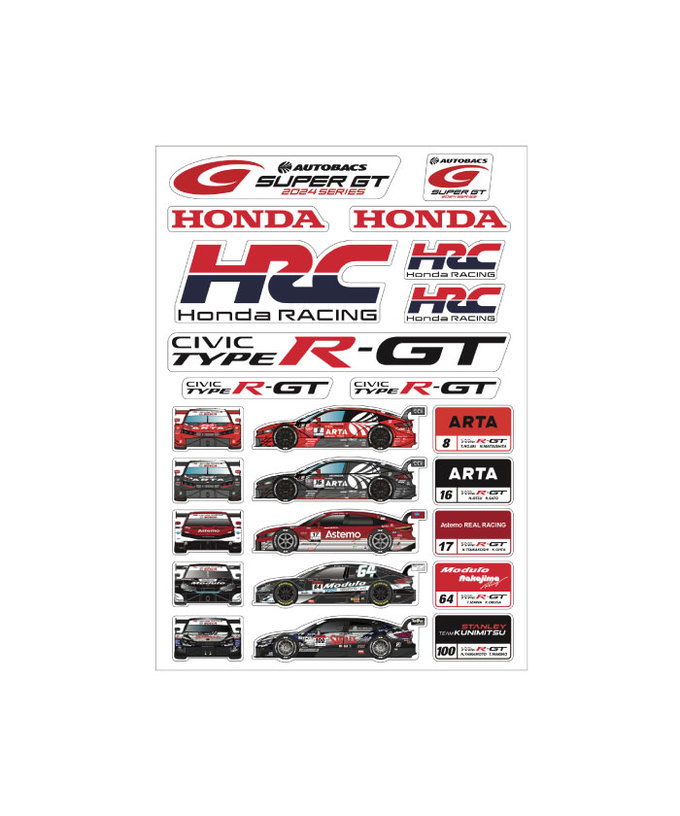 HRC Honda RACING x スーパーGT参戦チームコラボ ステッカーセット拡大画像